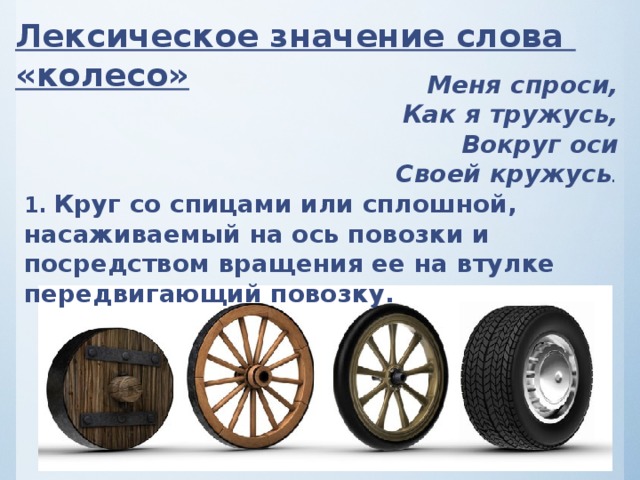 История развития колеса. Проекты колес. Ось колеса. Первое колесо со спицами.