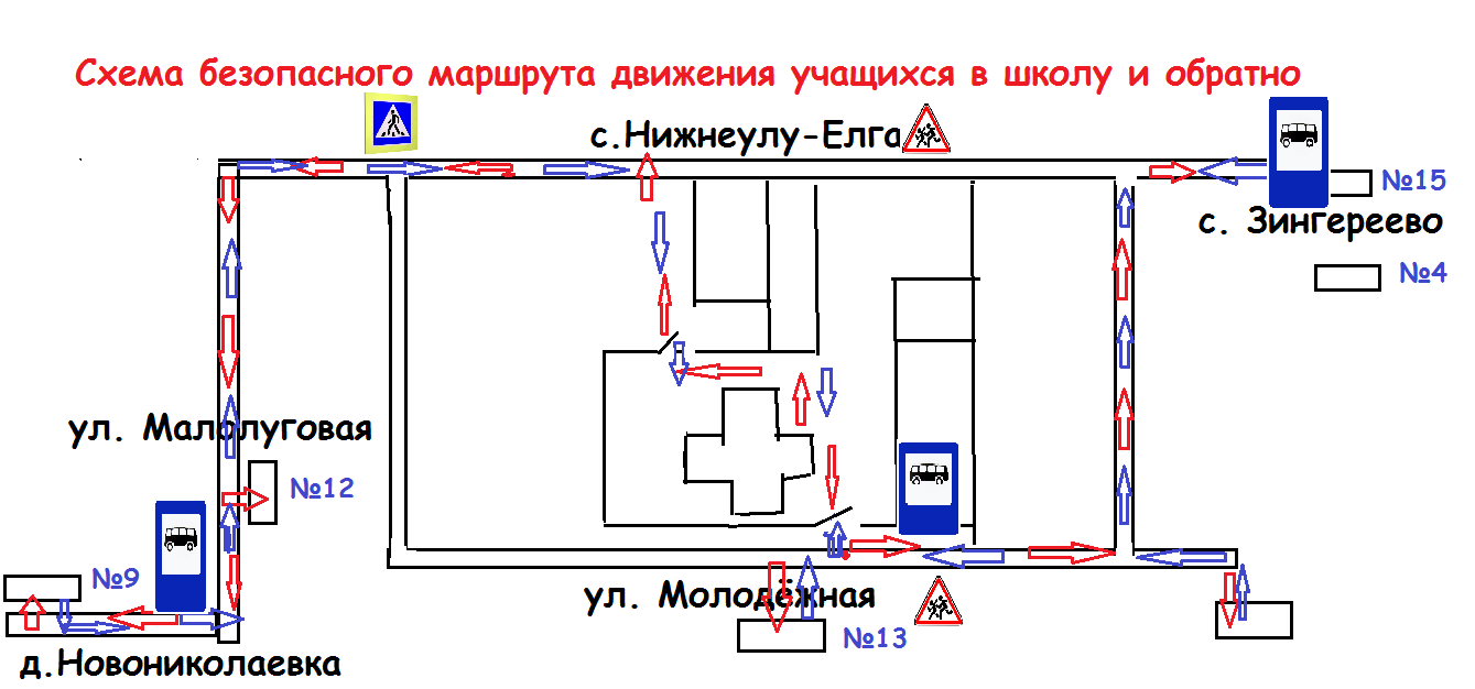 Маршрут движения школьного автобуса образец схемы