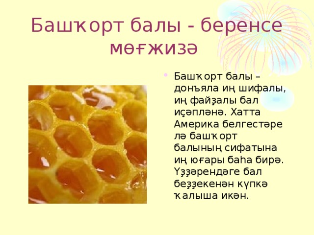 Проект про башкирский мед