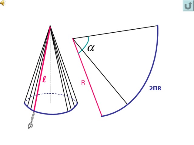 Угол развертки боковой поверхности. Площадь развертки боковой поверхности конуса. Площадь боковой развертки конуса. Конус боковая поверхность конуса. Развертка боковой поверхности конуса чертеж.