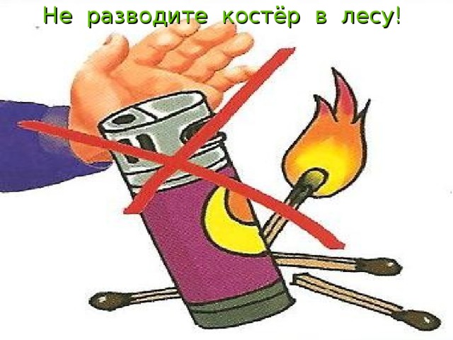 Не разводите костёр в лесу! 