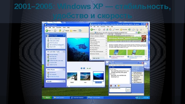 2001–2005: Windows XP — стабильность, удобство и скорость 