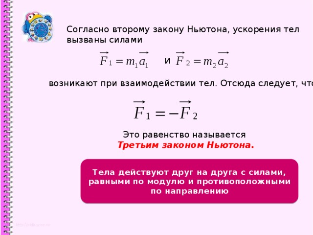 Взаимодействие сил сила законы ньютона