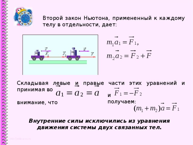 Уравнение движения закон ньютона