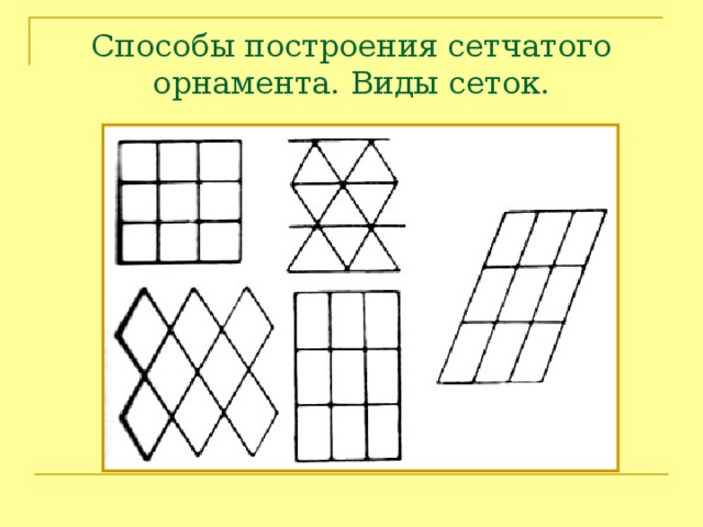 Сетчатый орнамент схема