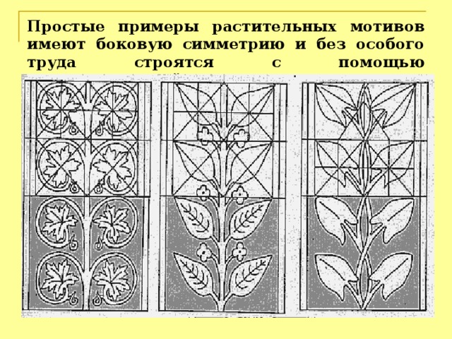 Узор 6 класс. Растительный орнамент симметрия. Орнамент растительный симметрично. Моделирование растительного орнамента. Орнамент симметрия бордюры.