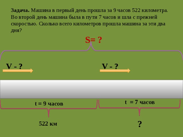 Реши задачу сколько километров