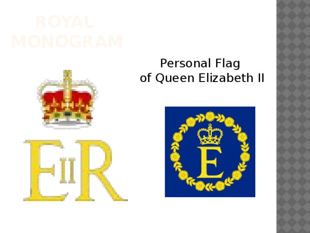 Royal  Monogram Personal Flag of Queen Elizabeth II 