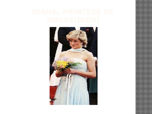 Diana, Princess of Wales(died) 