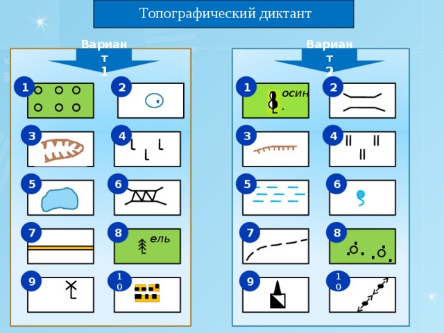 Тест план местности