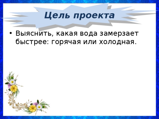 Цель проекта