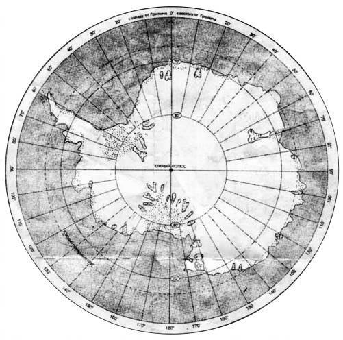 Контурная карта антарктики