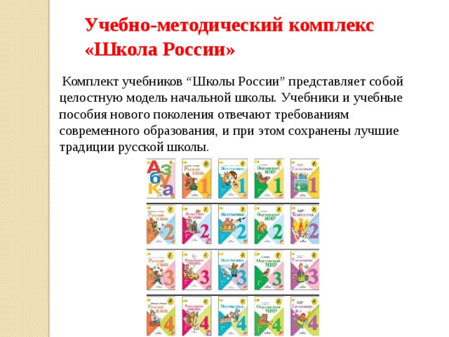 Как выглядят учебники школа россии Презентация на тему: "УМК Школа России"