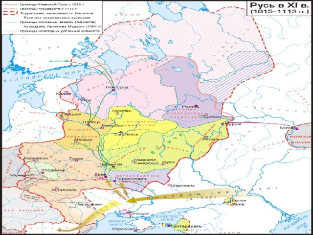 Карта времен владимира