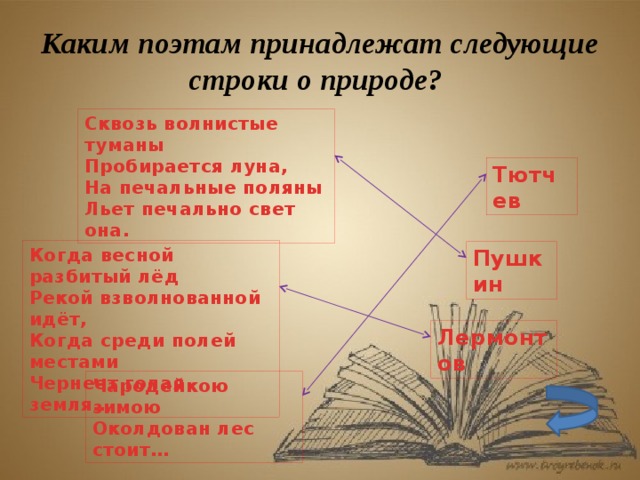 Льет печально свет она. Синтаксический разбор предложения сквозь волнистые туманы. На печальные Поляны льет печально свет она синтаксический разбор. Кому из русских поэтов принадлежат следующие строки. Какому поэту принадлежат следующие строки.