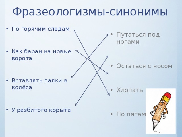 Синонимические фразеологизмы