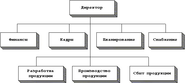 Структура компании схема в ворде