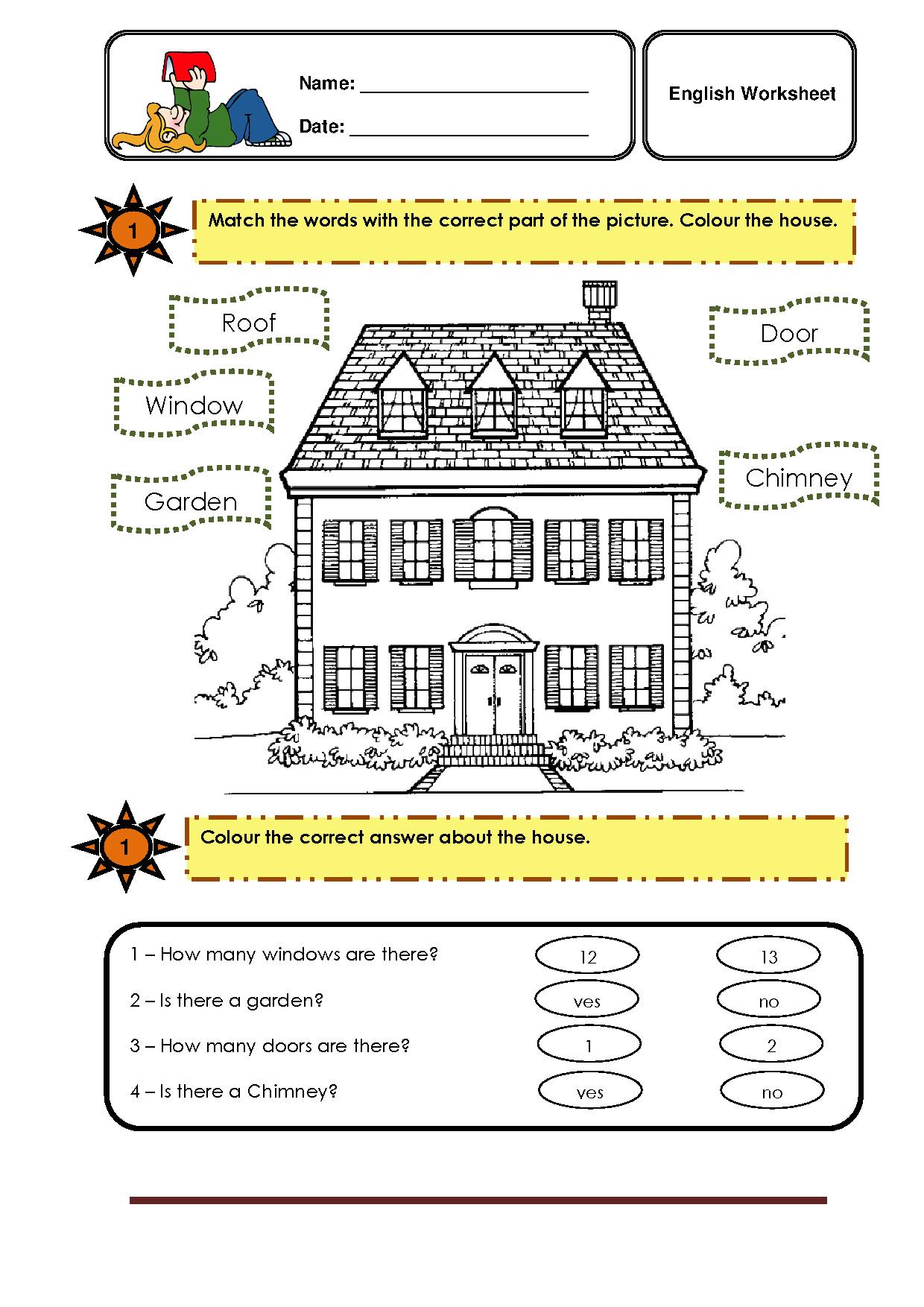 Worksheets. Образцы и шаблоны на отработку лексики.