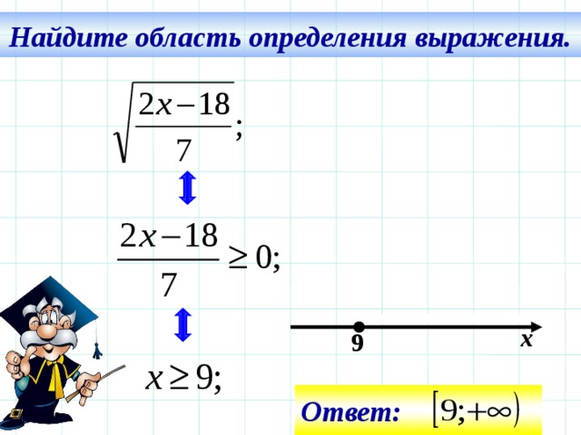 Найдите область