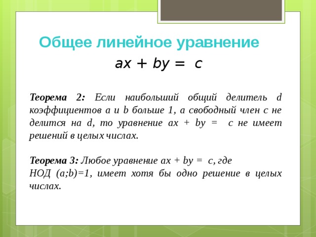 Диофантовы уравнения 7 класс презентация