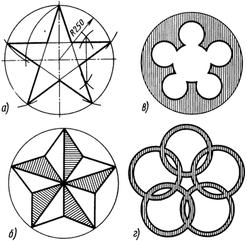 Сложные геометрические фигуры чертежи