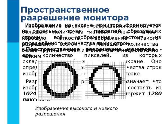 Векторное изображение состоит из отдельных пикселей