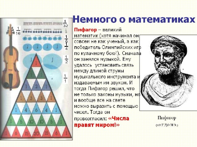 Пифагор презентация 2 класс