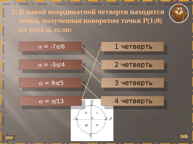 1 3 какая четверть. В какой четверти находится точка. В какой координатной четверти находится угол 1. Как определить в какой четверти находится точка. Угол -2п/5 в какой координатной четверти.