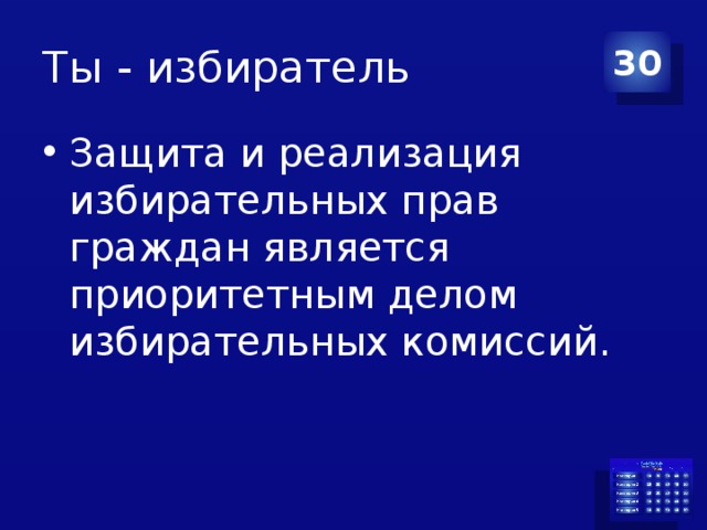 Ты - избиратель 30