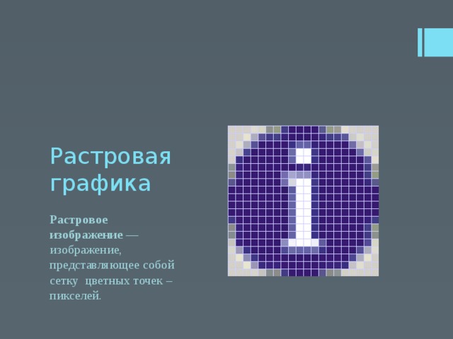 Как называется изображение представляющее собой сетку пикселей