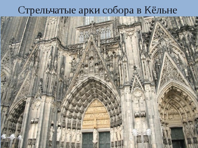 Стрельчатые арки собора в Кёльне 