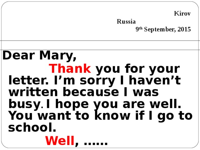 Dear mary