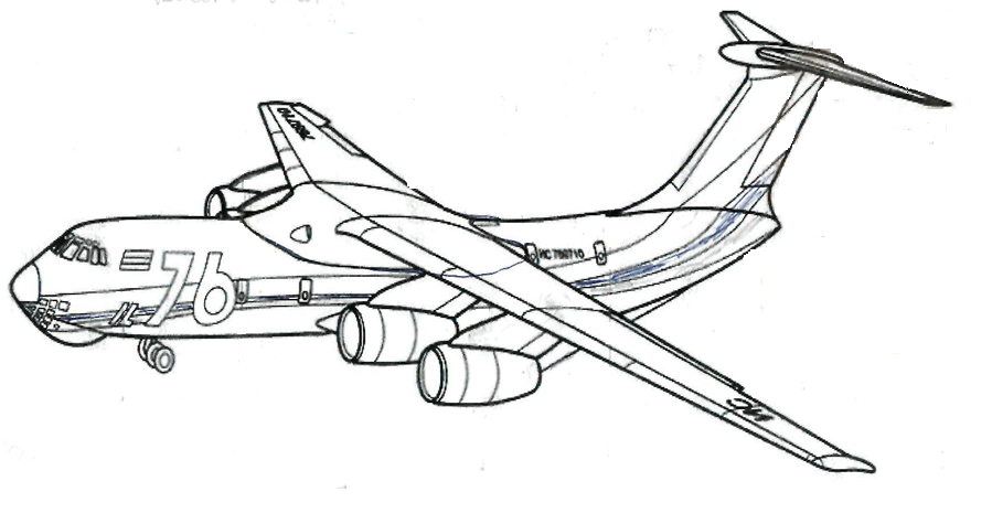 Мд рисунок. Самолет ил 76 рисунок. Военный самолет ил-76 разукрашка. Военный самолет раскраска ил 76. Ил-76мд-90а чертежи.