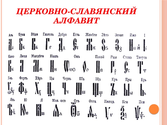 Славянские буквы рисовать