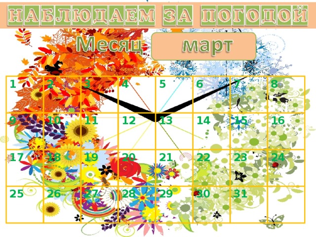 Календарь погоды 3 класс окружающий мир образец