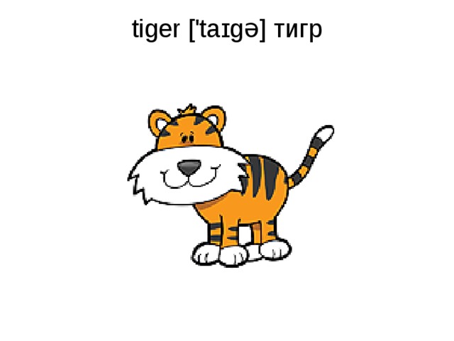 tiger ['taɪgə] тигр   