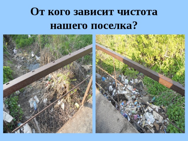От кого зависит чистота нашего поселка?
