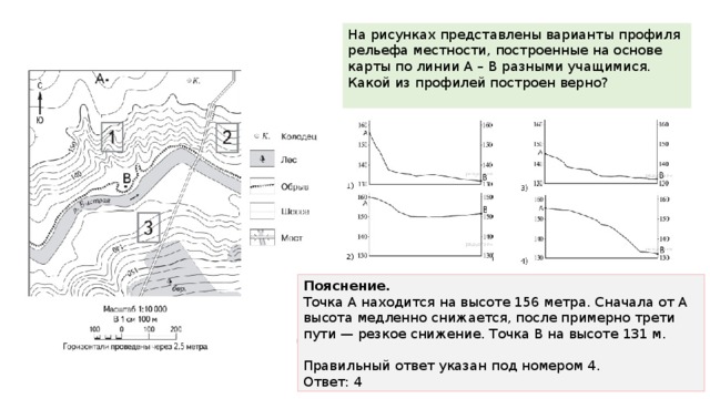 На уроке географии алена построила профиль рельефа северной америки представленный на рисунке 1 впр