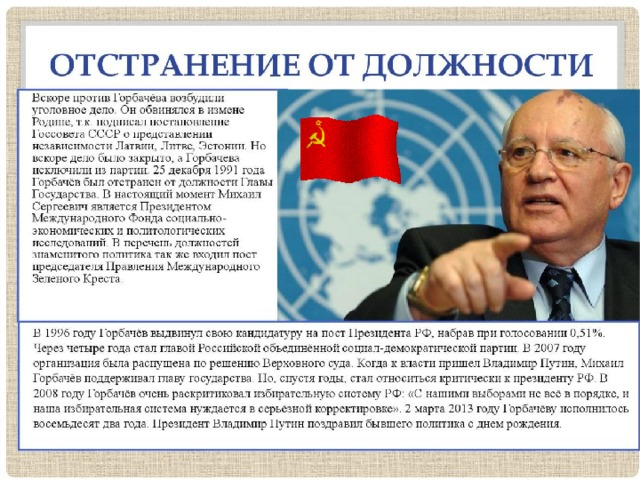 Горбачев кратко и понятно. Причины отставки Горбачева с поста президента СССР. Отставка м.с. Горбачева с поста президента СССР. Должность Горбачева. Годы правления Горбачева на посту.