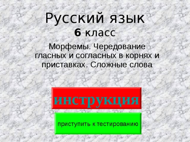 Русский язык  6 класс инструкция приступить к тестированию 