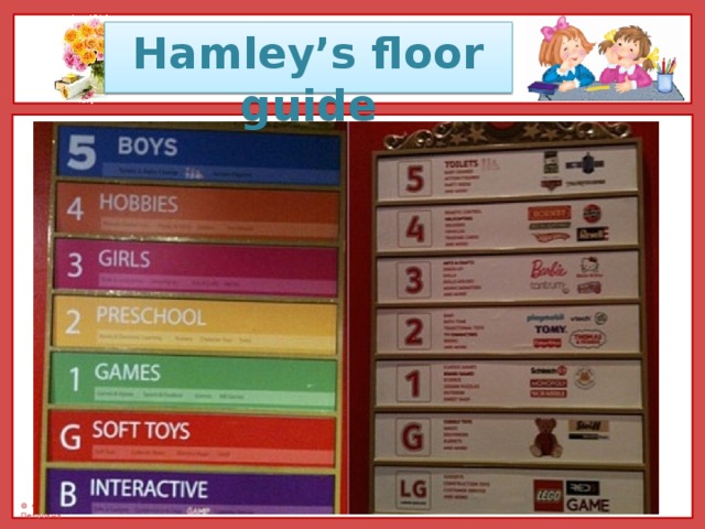Hamley’s floor guide 