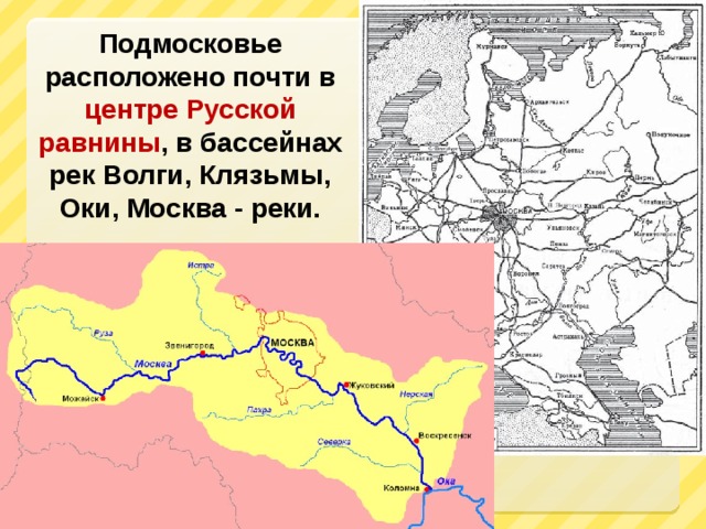 Волга в подмосковье где протекает карта