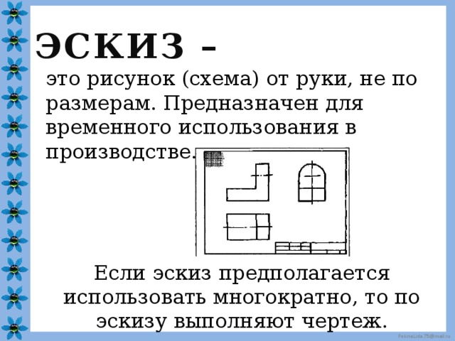 Для чего предназначен эскиз