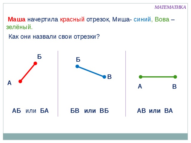 Отрезок фото 1 класс Презентация урока математики по теме: "Отрезки и дуги"