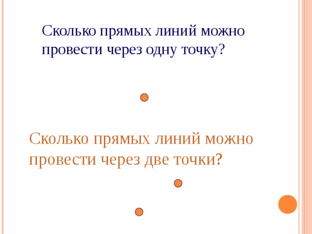 Сколько прямых провести через две точки. Линии через одну точку. Сколько прямых линий можно провести через 2 точки. Прямая линия через две точки. Сколько линий можно провести через 1 точку.