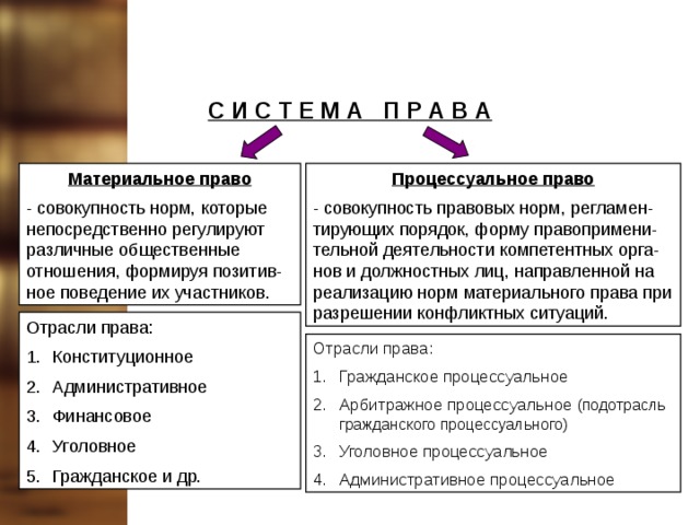 Урок процессуальные отрасли права 10 класс боголюбов презентация