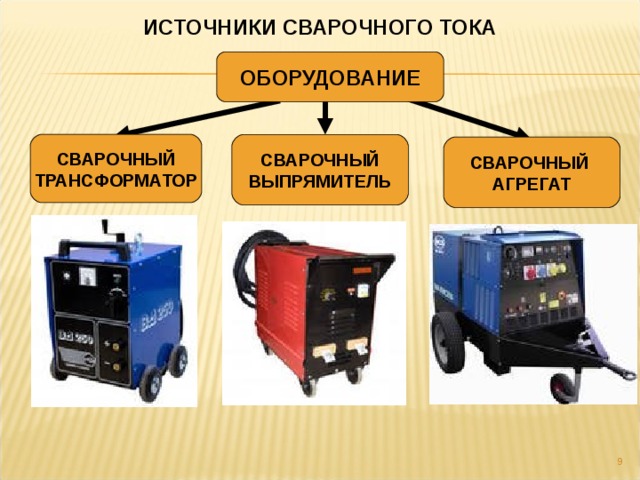 ИСТОЧНИКИ СВАРОЧНОГО ТОКА ОБОРУДОВАНИЕ СВАРОЧНЫЙ ТРАНСФОРМАТОР СВАРОЧНЫЙ ВЫПРЯМИТЕЛЬ СВАРОЧНЫЙ АГРЕГАТ  