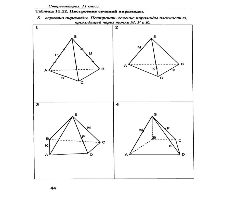 Сечения пирамиды задачи. Геометрия 10-11 класс задания на готовых чертежах по стереометрии. Пирамида геометрия 10 класс задачи на готовых чертежах.