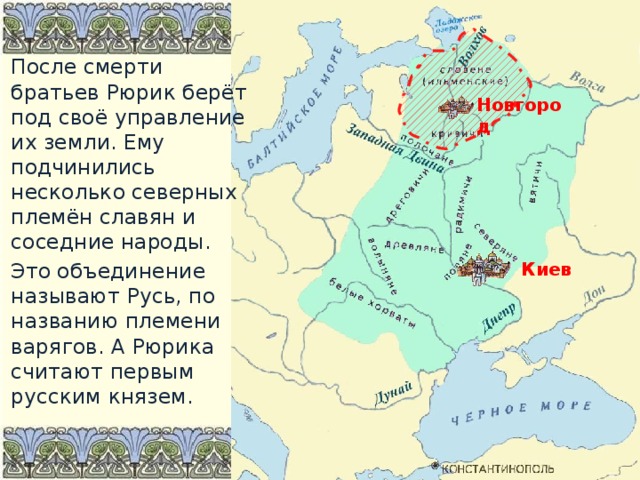 Русь 862 год карта