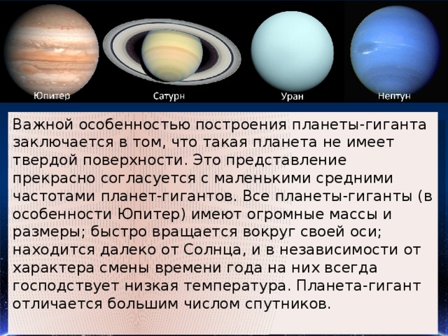 Составьте характеристику планет гигантов по плану удаленность от солнца размеры поверхность 5 класс